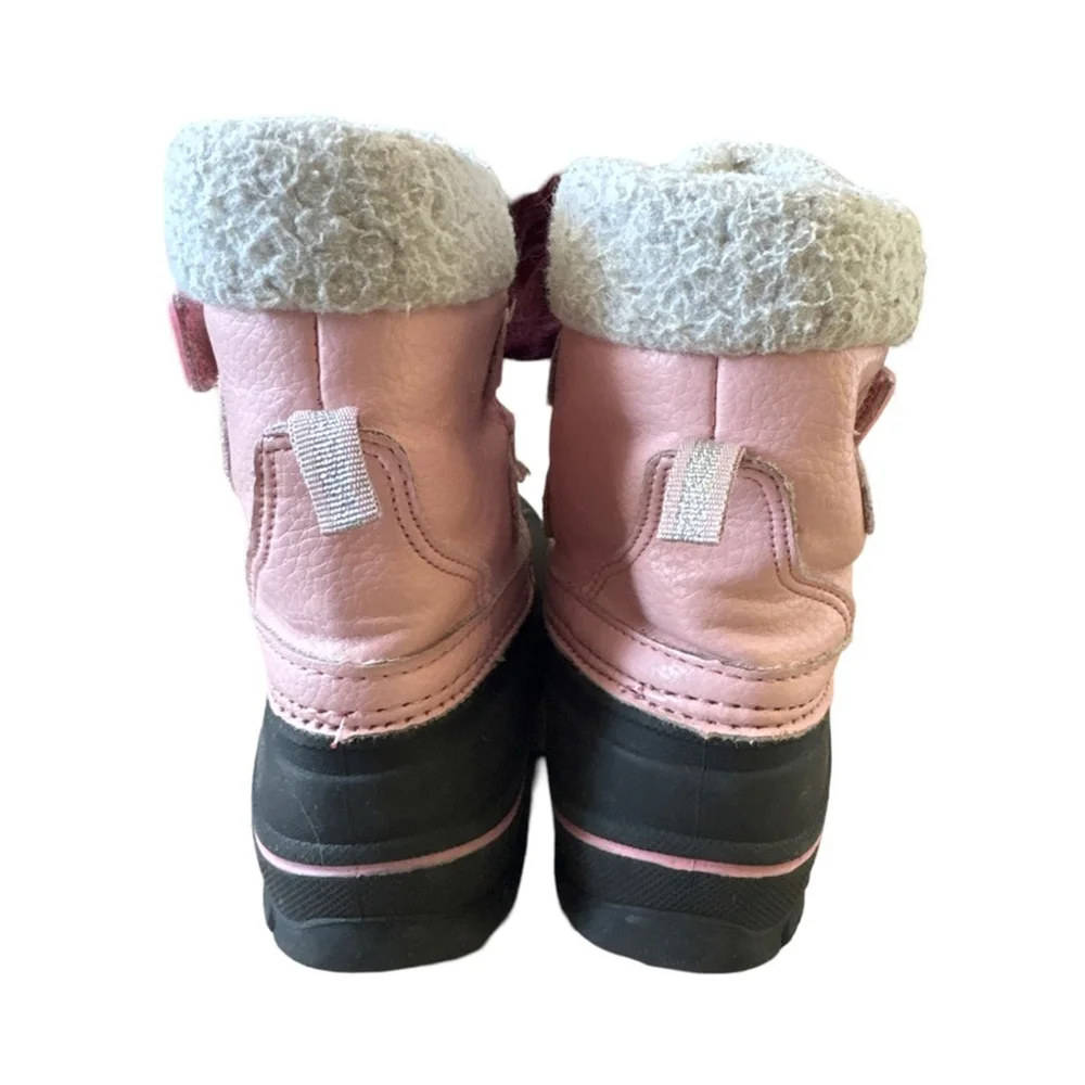 Joe Fresh Pink Velcro boots - size 10